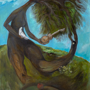 treemanic music 20in. x 28.in oil on canvas, by artist Raffi Semerdjian